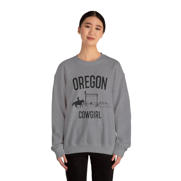Oregon Sweatshirt - Oregon Cowgirl Graphic Crewneck