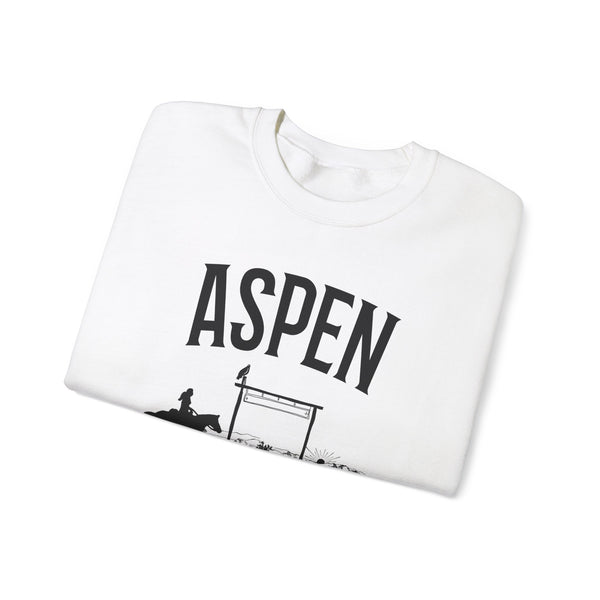Aspen, Colorado Sweatshirt - Mountain Cowgirl Graphic Crewneck