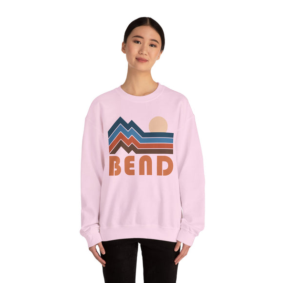 Bend, Oregon Sweatshirt Retro Mountains, Bend Unisex Graphic Crewneck