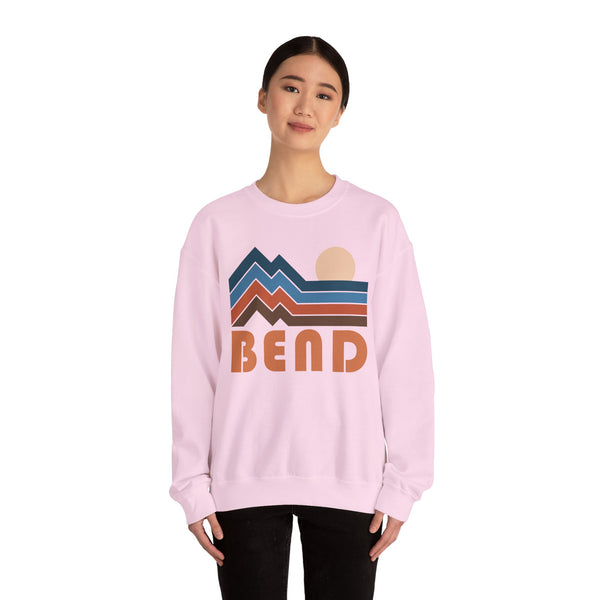Bend, Oregon Sweatshirt Retro Mountains, Bend Unisex Graphic Crewneck