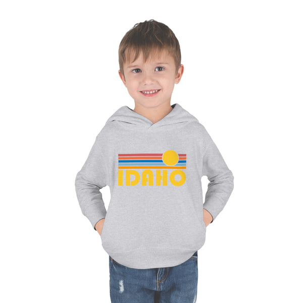 Idaho Toddler Hoodie - Retro Sunrise Unisex Idaho Toddler Sweatshirt