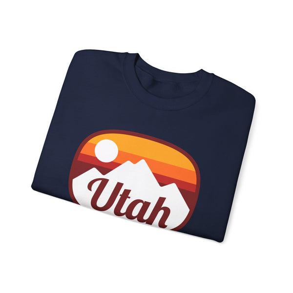 Utah Sweatshirt - Unisex Retro Ombre Utah Crewneck Sweatshirt