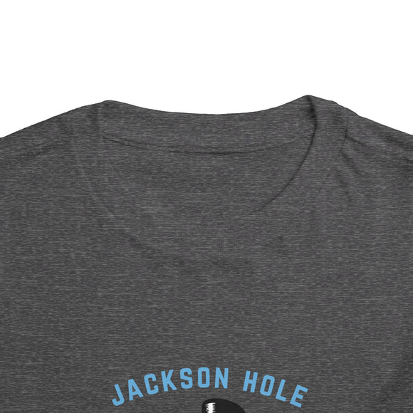 Jackson Hole, Wyoming Toddler Skiing Snowman Graphic Tee - Kids Jackson Hole T-Shirt