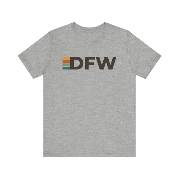 Dallas, Texas tee - DFW t shirt retro stripes
