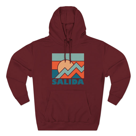 Salida, Colorado Hoodie - Retro Mountain Unisex Sweatshirt