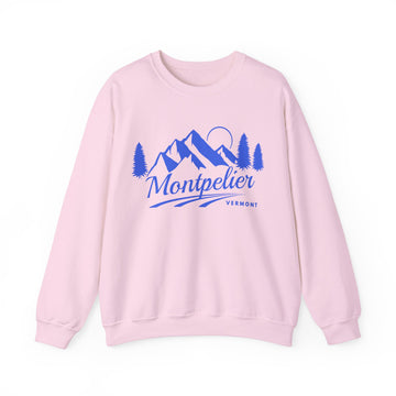 Buy light-pink Montpelier, Vermont Sweatshirt - Unisex Mountain Montpelier Sweatshirt