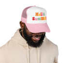 Kids Hello Summer Trucker Hat Boho - Youth Snapback Cap