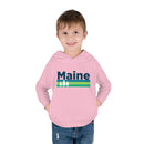 Maine Toddler Hoodie - Retro Trees Unisex Maine Toddler Sweatshirt-16