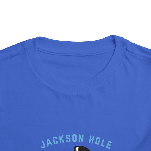 Jackson Hole, Wyoming Toddler Skiing Snowman Graphic Tee - Kids Jackson Hole T-Shirt