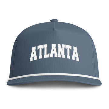 Atlanta, Georgia Embroidered Rope Hat - Vintage Sunwashed Rope Cap, Comfort Colors