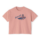 Hawaii Surfer Girl Tee | 100% Cotton Women's Boxy Tee-2
