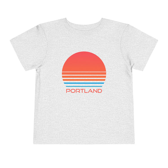 Portland, Oregon Toddler T-Shirt - Retro 80s Toddler Portland Shirt