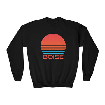 Boise, Idaho Youth Sweatshirt - Unisex Kid's Boise Crewneck Sweatshirt - 0