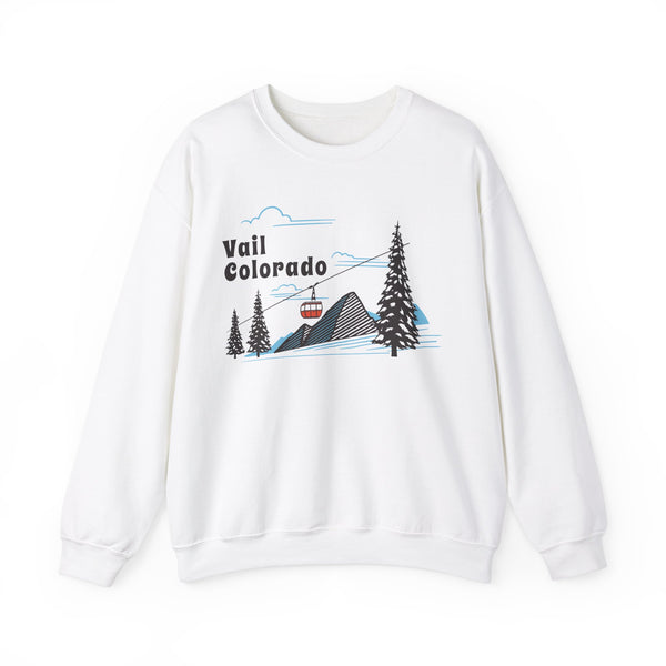 Vail, Colorado Sweatshirt - Unisex Retro Ski Mountain Gondola Vail Sweatshirt