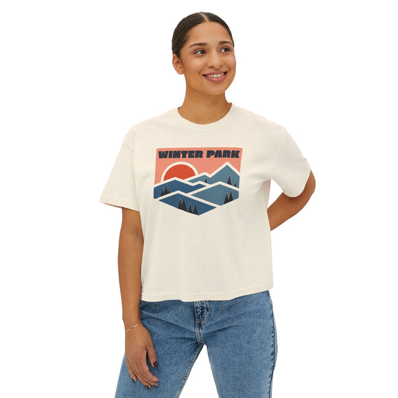 Women's Winter Park, Colorado Boxy Graphic Tee - Slightly Cropped