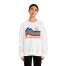 California Sweatshirt Retro Mountains, California Unisex Graphic Crewneck-9