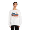 California Sweatshirt Retro Mountains, California Unisex Graphic Crewneck