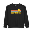 Gulf Shores, Alabama Toddler Sweatshirt - Retro Sun Gulf Shores Toddler Crewneck Sweatshirt-3