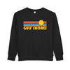 Gulf Shores, Alabama Toddler Sweatshirt - Retro Sun Gulf Shores Toddler Crewneck Sweatshirt