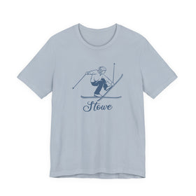 Buy light-blue Stowe, Vermont T Shirt - Vintage Ski Graphic Tee