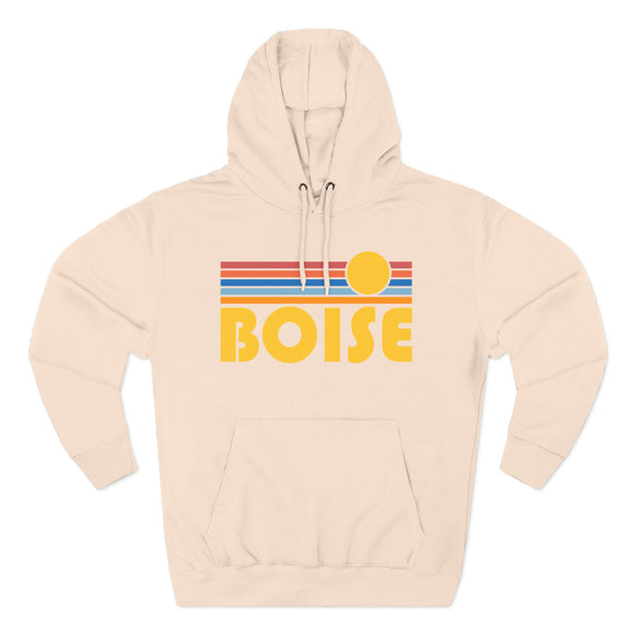 Boise, Idaho Hoodie - Retro Sun Unisex Sweatshirt