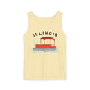 Illinois Tank Top Unisex - Pontoon Boat - Comfort Colors - 100% Cotton-3
