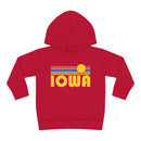 Iowa Toddler Hoodie - Retro Sunrise Unisex Iowa Toddler Sweatshirt-4