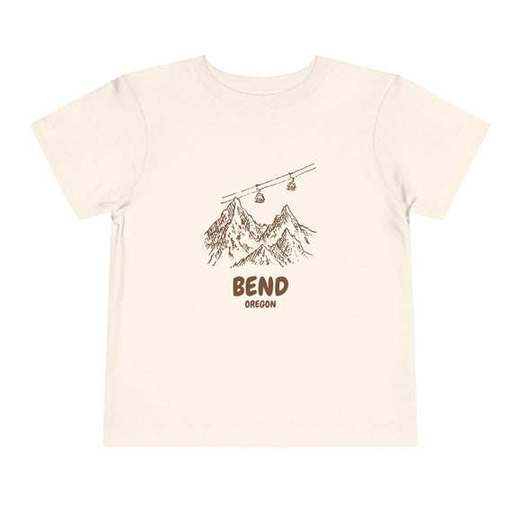 Bend, Oregon Toddler T-Shirt — Vintage Gondola Ski Mountain Tee
