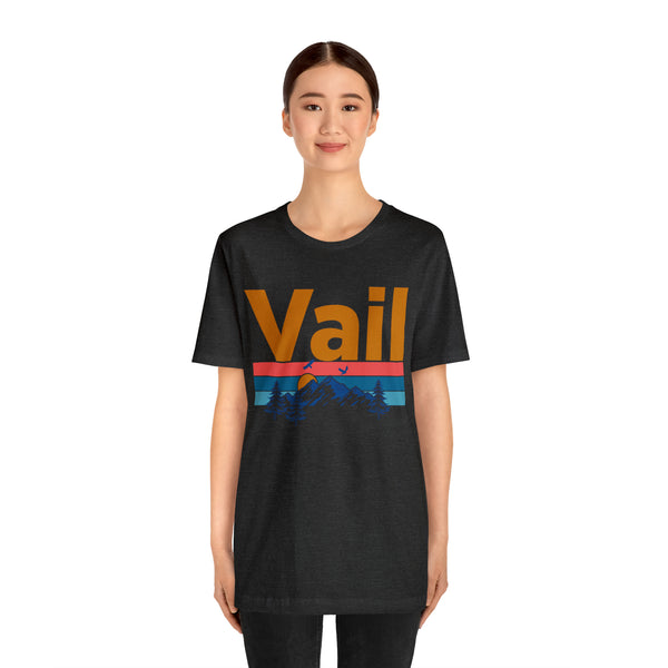 Vail, Colorado Shirt - Mountain Sunset Unisex Vail T-Shirt