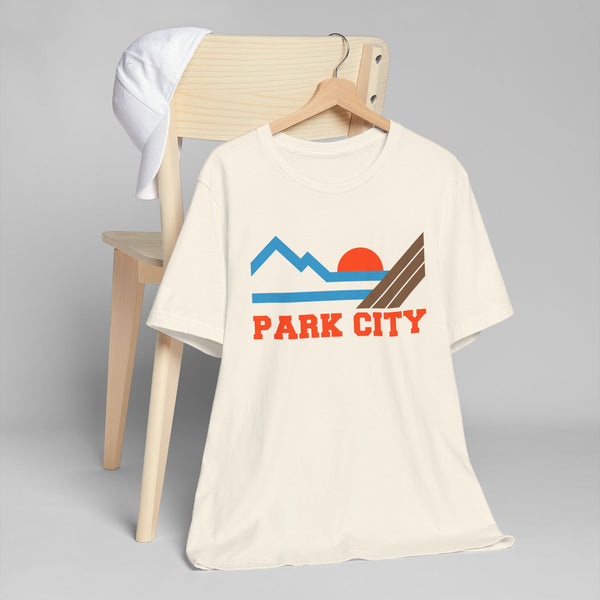 Park City, Utah Retro Mountains Sunset T-Shirt | Vintage Park City Tee