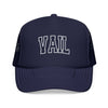Kids Vail, Colorado Trucker Hat Vintage College Foam Mesh on white background