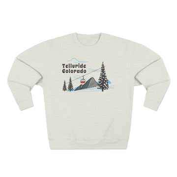 Buy oatmeal-heather Premium Telluride, Colorado Sweatshirt Unisex Crewneck, Premium Sweatshirt, Crewneck Jumper, Ski Resort Apparel