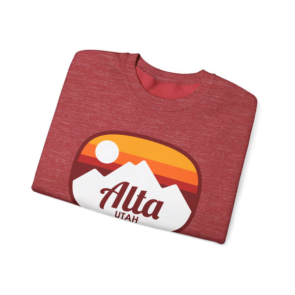Alta, Utah Sweatshirt - Unisex Retro Ombre Crewneck Alta Sweatshirt
