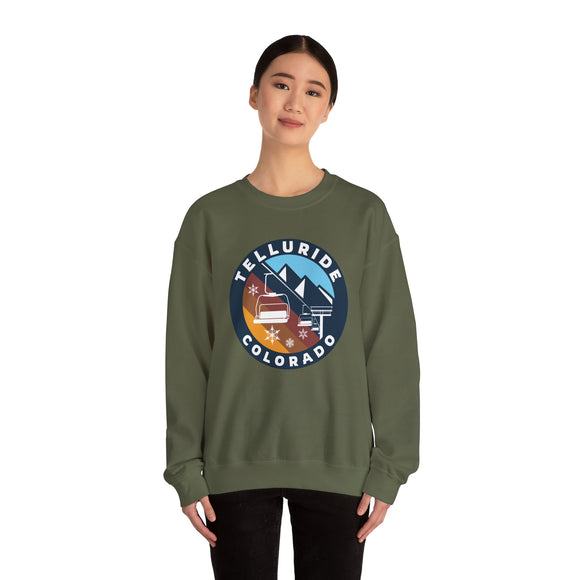 Telluride, Colorado Sweatshirt - Ski Lift Telluride Crewneck Sweatshirt