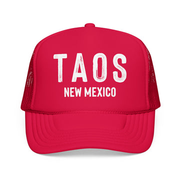 Buy red Taos, New Mexico Trucker Hat - Foam Taos Cap
