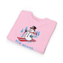 New Mexico Toddler Sweatshirt - Skiing Snowman New Mexico Toddler Crewneck Sweatshirt-16