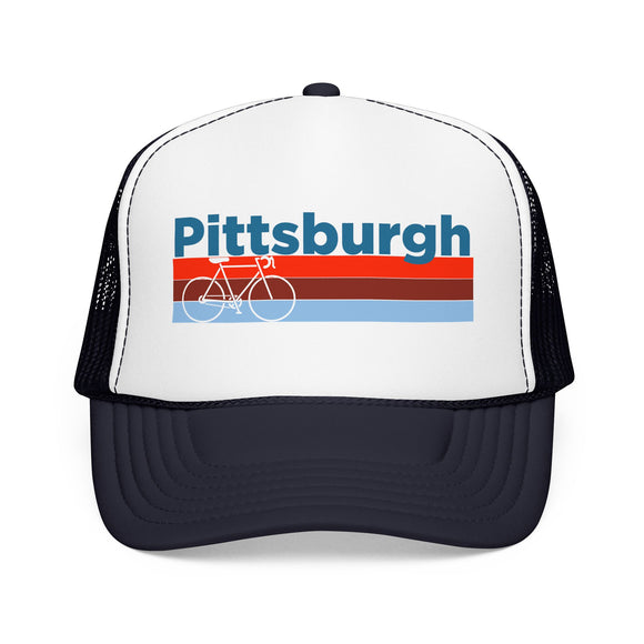 Pittsburgh, Pennsylvania Trucker Hat - Foam Pittsburgh Bike Cap