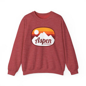 Aspen, Colorado Sweatshirt - Unisex Retro Ombre Crewneck Aspen Sweatshirt