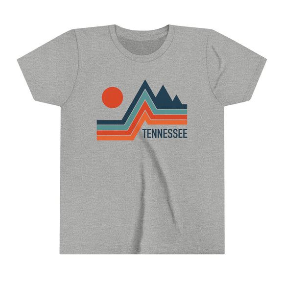 Tennessee Youth Shirt - Retro Mountain Tennessee Kid's T-Shirt