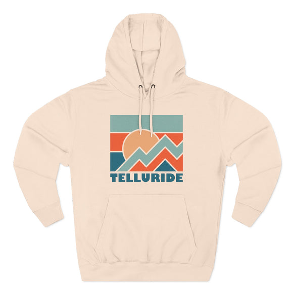 Telluride, Colorado Hoodie - Retro Mountain Unisex Sweatshirt