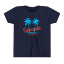 Sarasota, Florida Youth Shirt - Retro Palm Tree Sarasota Kid's T-Shirt-1