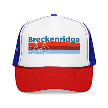 Buy red-white-royal Breckenridge, Colorado Trucker Hat - Foam Breckenridge Bike Cap