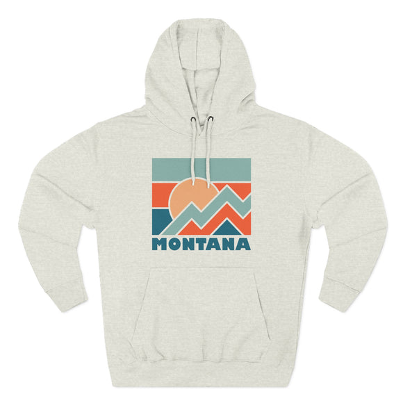 Montana Hoodie - Retro Mountain Unisex Sweatshirt