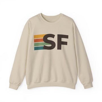 San Francisco, California SF Retro Stripe Sweatshirt - 0