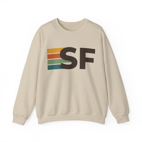 San Francisco, California SF Retro Stripe Sweatshirt