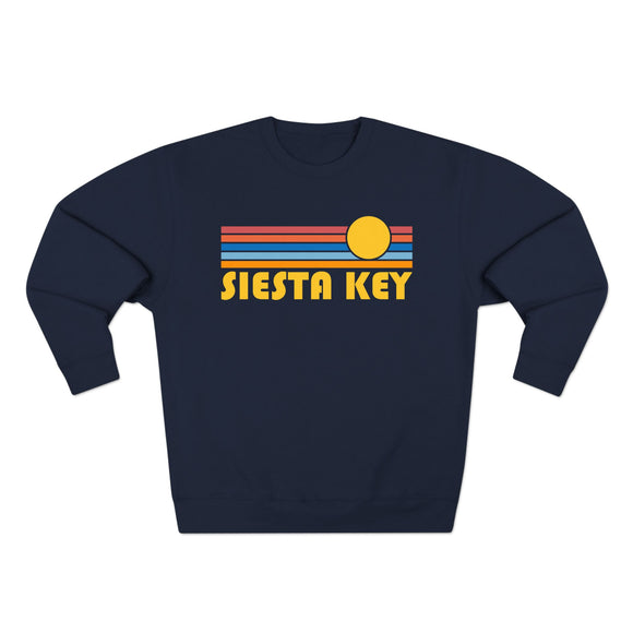 Premium Siesta Key, Florida Retro Sun Graphic Sweatshirt
