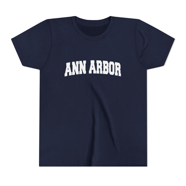 Ann Arbor, Michigan Youth Graphic Tee - Kids Ann Arbor T Shirt