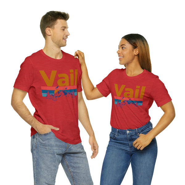 Vail, Colorado Shirt - Mountain Sunset Unisex Vail T-Shirt