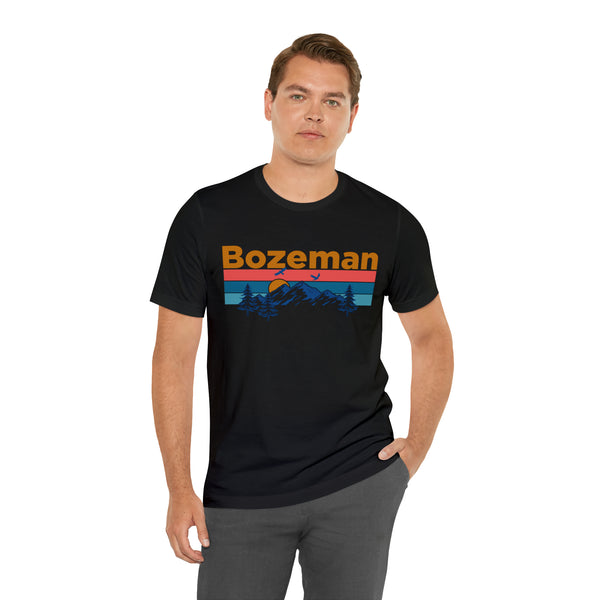Bozeman, Montana Shirt - Mountain Sunset Unisex Bozeman T-Shirt