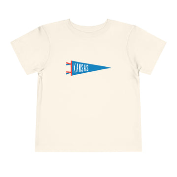 Kansas Pennant Toddler Tee - Kids State Pride Shirt